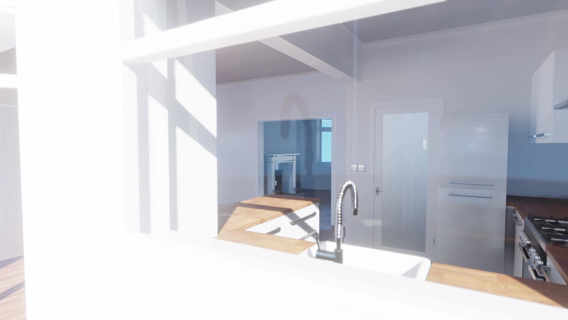 Current Kitchen at 9am lighting